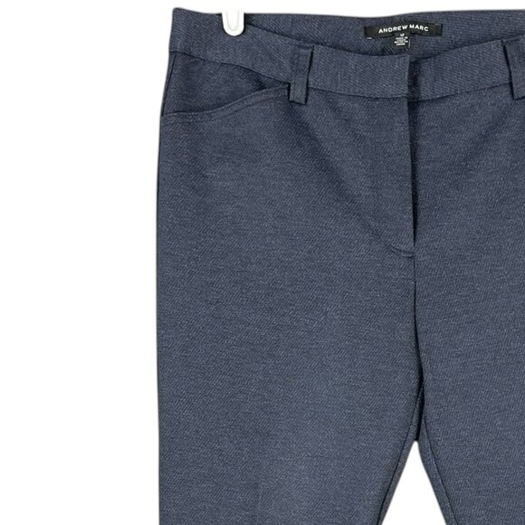 Andrew Marc Women's Stretch Slim Leg Navy Pants Size 12 Mid Rise Regular Fit - Picture 6 of 13